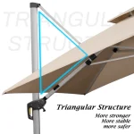 purple leaf solar led cantilever umbrella