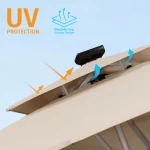 purple leaf solar led cantilever umbrella