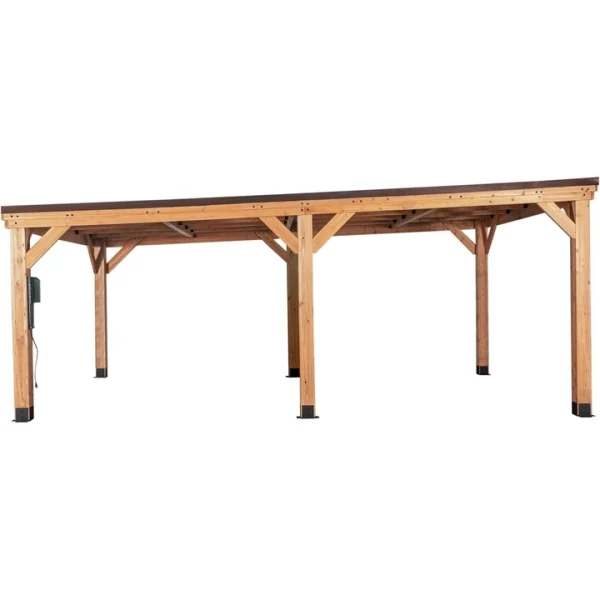 backyarddiscovery kingsport cedar wood carport