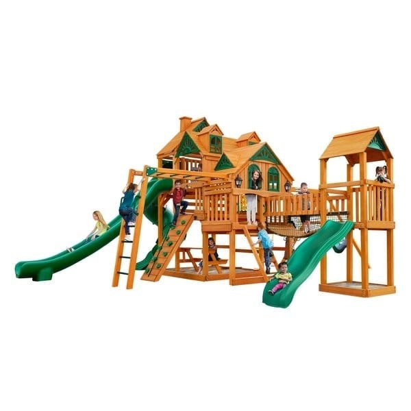 gorilla empire extreme wooden swing set