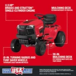 Craftsman t100 115 hp riding mower