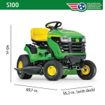 John Deere s100 riding lawn mower