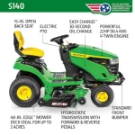 John Deere s140 riding tractor