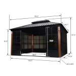 purple leaf 12x14 hardtop gazebo