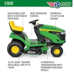 John Deere s100 riding lawn mower