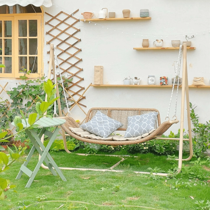 purple leaf 2 seat cloud swing
