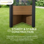 sunjoy marbella steel pergola