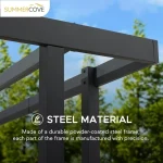sunjoy marbella steel pergola