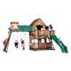 backyarddiscovery woodridge elite wooden swing set