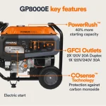 Generac gp8000e generator