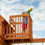 backyarddiscovery skyfort ii playground swing set