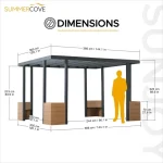 sunjoy marbella steel pergola