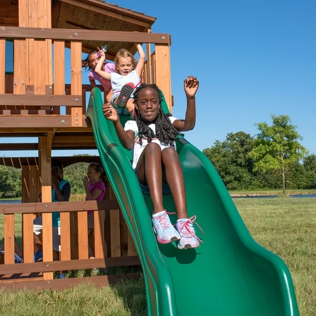 backyarddiscovery woodridge elite wooden swing set