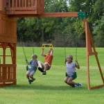 backyarddiscovery skyfort ii playground swing set