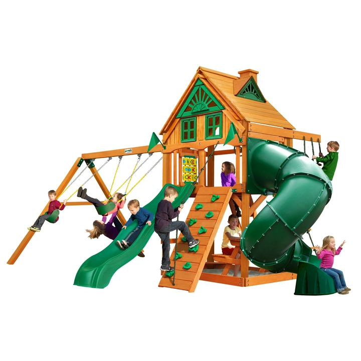 gorilla mountaineer treehouse wooden swing set