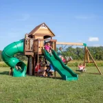 backyarddiscovery cedar cove swing set