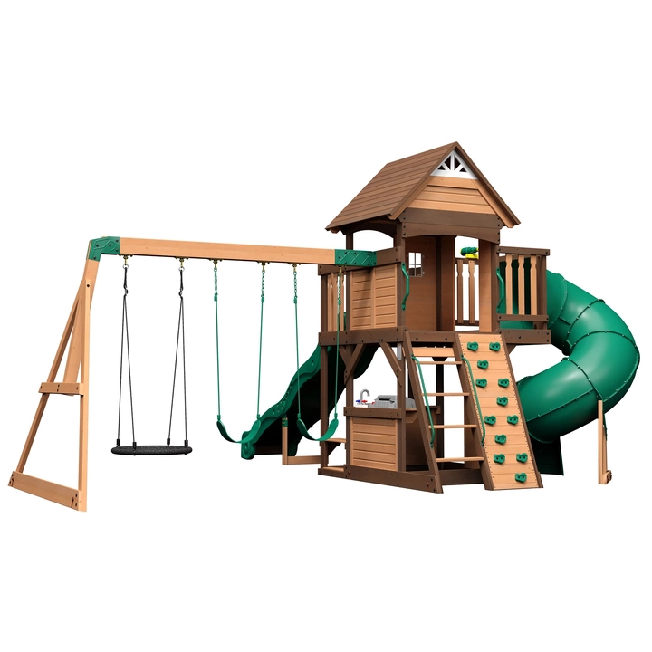 backyarddiscovery cedar cove swing set